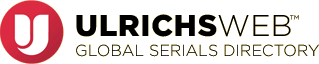 Logotipo de Ulrichs con una silueta que figura una letra u en blanco sobre un círculo rojo. A su derecha el texto UlrichsWeb, Global Serials Directory